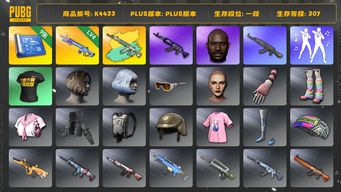 绝地求生（PUBG）[K4433]1段307级 信誉3 4级魔咒 妖魔异色 9图纸 黑鬼