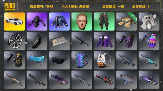 绝地求生（PUBG）[TB38]发光手臂 布加迪普通跑车 aespa女团 拉风龙套装 小叮当套装 布加迪威龙