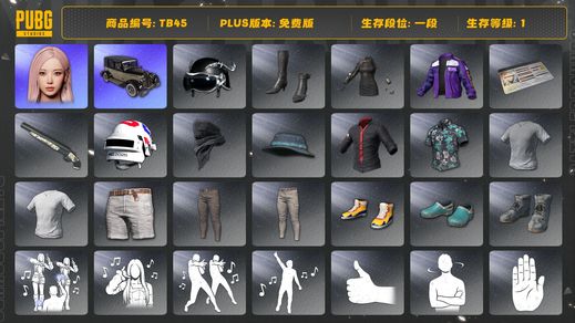 绝地求生（PUBG）[TB45]1段1级（免费版）aespa女团 改名卡