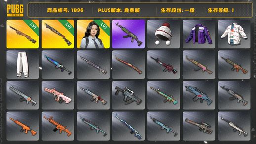 绝地求生（PUBG）[TB96]1段1级（免费版）夜曲M24 瀚娜 烈日灼烧S1897