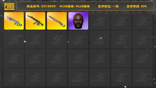 绝地求生（PUBG）[CC15003]CC15003/可排位/1段/234级/1张图纸/卡宴/2级彩虹M24/1级妖魔ACE/1级魔咒MK12/绿东/黑鬼/婚纱头