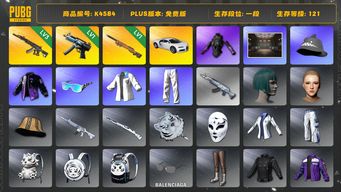 绝地求生（PUBG）[K4584]1段121级 信誉2 3级妖魔 1级寒蚀 1级夜曲 发光手 布加迪