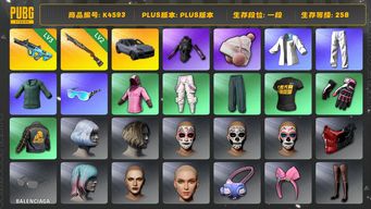 绝地求生（PUBG）[K4593 ]1段258级 信誉3 3级权志龙AUG 2级烈日喷 保时捷卡宴 悲喜 绿东 萨芬裤 发光手