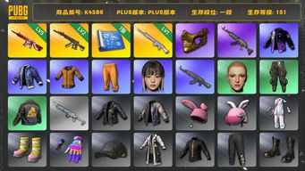 绝地求生（PUBG）[K4586]1段151级 信誉3  5级无信号 2级妖魔 1级玩偶大炮 1图纸 女团hanni 金面 