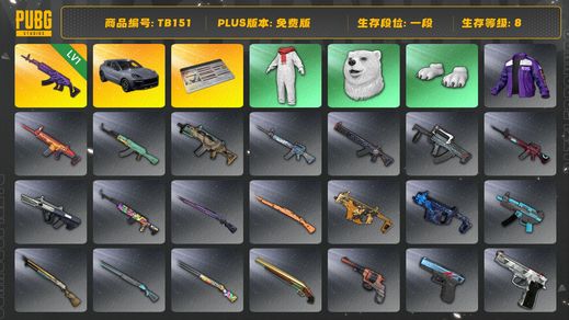 绝地求生（PUBG）[TB151]1段1级（免费版）保时捷卡宴 美杜莎762 aespa女团 保时捷