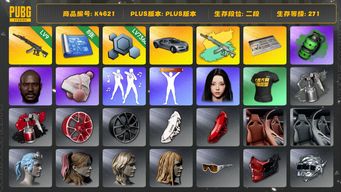 绝地求生（PUBG）[K4621]二段271级  信誉3  9级妖魔+异色  烟弹  8图纸  改名卡  布加迪  黑鬼  女团karina