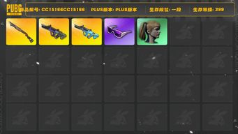 绝地求生（PUBG）[CC15166CC15166]CC15166/可排位/1段/399级/7张图纸/8级霓虹AUG/1级权志龙AUG/1级烈日s1897/烈日s1897异色/2星魂套装/pigff套装/染血运动裤/滑雪镜/双马尾