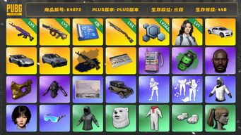 绝地求生（PUBG）[K4672]3段448级 信誉2 5级美杜莎+异色 5级牛头 4级烈日 4图纸 瀚娜 保时捷911+卡宴 布加迪  女团冬天 金面 黑鬼 烟弹 
