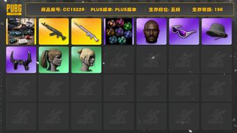 绝地求生（PUBG）[CC15229]CC15229/可排位/5段/156级/1张图纸/烟雾弹/阿斯顿马丁跑车/改名卡/8级青龙/6级玩偶大炮/电磁背包/圣诞套装/滑雪镜/滑雪帽/牛角/黑鬼/双马尾/丸子头/脏辫/2渔夫帽/白熊/青海摇
