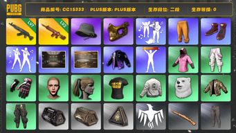 绝地求生（PUBG）CC15333 二段 7级青龙762 2级朱雀M4 金面 丸子头 小马尾 拉风龙套装 陈列室 小叮当套装...