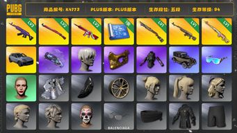 绝地求生（PUBG）[K4773]5段94级 信誉1 3级美杜莎  2级午夜 2级无信号 1级烈日 1级时光 1级德拉贡 烟枪 1图纸 9s  金面 保时捷 卡宴