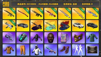 绝地求生（PUBG）CC15502 五段 1级玩偶大炮 黑鬼 金面 渔夫帽 丸子头 小马尾 烟雾弹 烟枪 1级猪八戒M416 1级粉梦长眠德拉贡 兰博基尼 1级无信号M416 1级无重力MP5K 拉风龙套装 6级午夜惊魂98K 电磁包 武器神龛 1级魔咒MK12 白战神 黄东 发光手臂 无信号M4异色 无重力MP5K异色 萨芬裤 小绿东 9级妖魔ACE 妖魔ACE异色 青色烟雾弹 兰博SUV 兰博奢华SUV P...