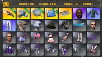 绝地求生（PUBG）[TB326]1段1级（免费版）信誉2 4级美杜莎762,2级塞壬平底锅,黑鬼,拉风龙套装,小绿东,小叮当套装,星魂虎虎生威大礼包