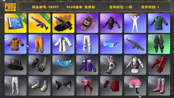 绝地求生（PUBG）[TB331]1段1级（免费版）信誉2 3级美杜莎762,美杜莎金属深灰,美杜莎762异色,烟雾弹,粉色烟雾弹,发光手臂,星魂虎虎生威大礼包,小叮当套装,小绿东,黄东,拉风龙套装,人型看板
