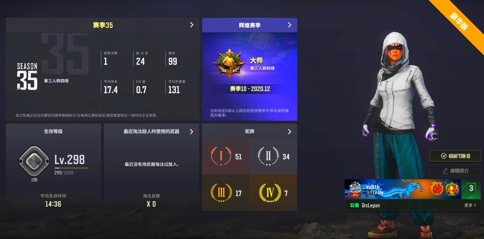 CC10815/可排位/2段/298级/小黑盒手套/1张图纸/烟雾弹/迈凯伦/8级青龙/4级南瓜M4/2级朱雀M4/2级齿轮大炮/2级白虎锅/1级圣诞mini/1级玄武sks/1级猛虎98k/白战神/竞猜裤/滑雪镜/滑雪帽/金面/牛角/黑鬼/双马尾/粉头/小绿头/86渔夫帽/白虎背包 - 闲游盒