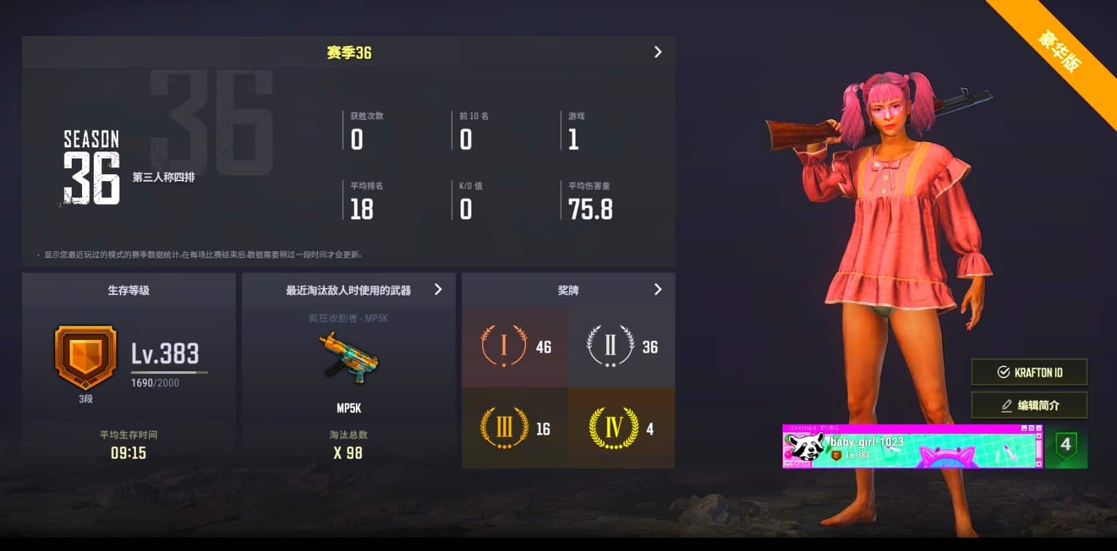 CC11369/可排位/3段/383级/1张图纸/烟枪/烟雾弹/兰博基尼SUV/10级青龙/3级孙悟空M24/2级弥诺陶洛斯AUG/双马尾/丸子头/ - 闲游盒