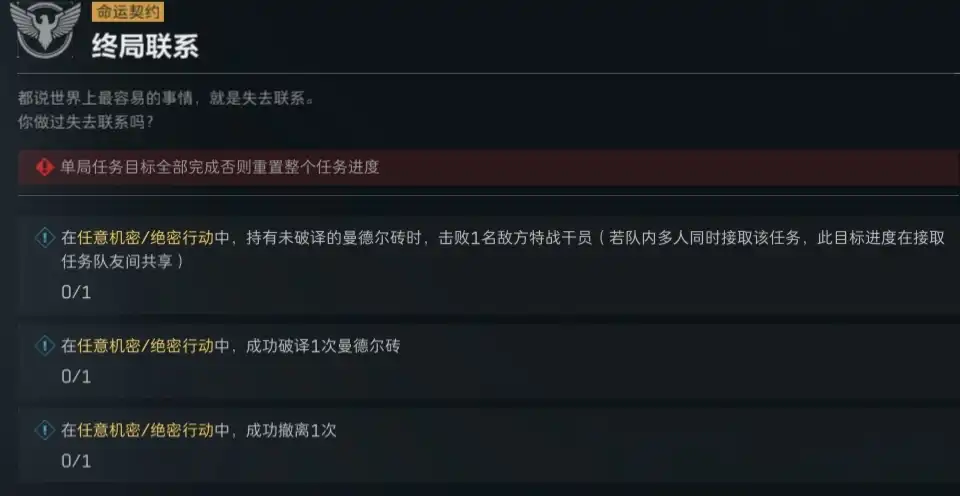 三角洲行动终局联系