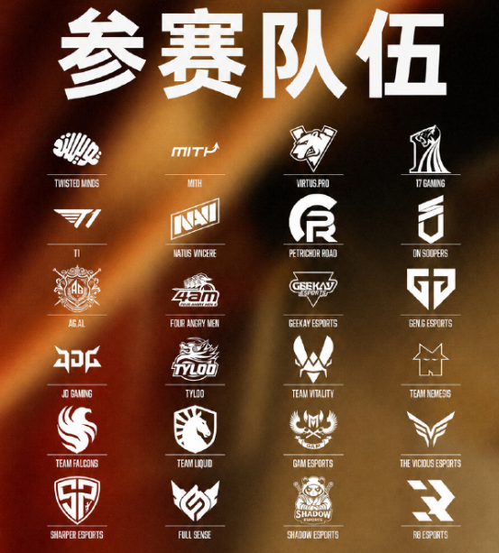 PUBG石油杯参赛队伍