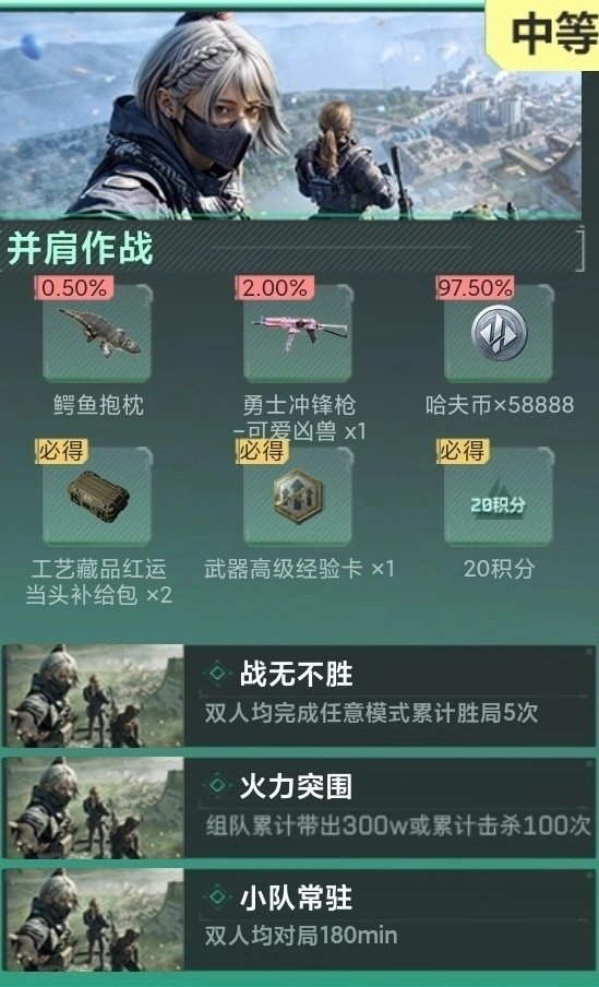 三角洲行动中等难度